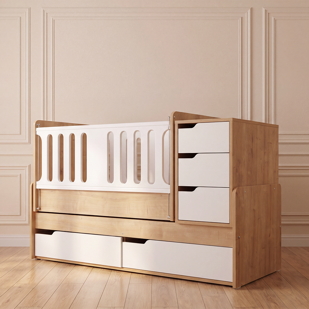 BabyOne غرفة سراي الملكية with elegant design and intricate details, showcasing a luxurious nursery furniture set.